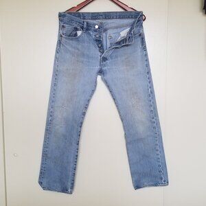 Vintage Levi's 501 Jeans Acid Washed with distressed discoloration